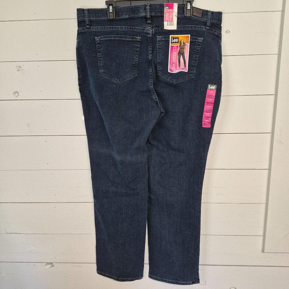 Lee Womens Classic Fit Straight Leg Jeans Instantly Slims You 18W Medium Stretch - Picture 5 of 7